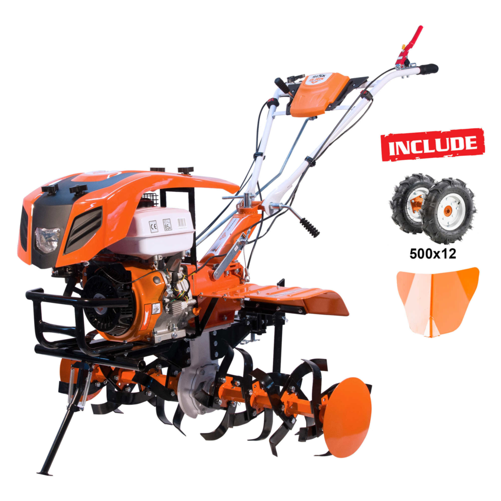 Ruris Profi rotációs kapa 15LE 420cm3 + gumikerék, nyitóeke